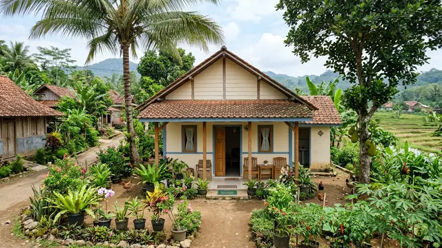 Rumah Kecil di Desa dengan 2 Kamar (AI Generated)