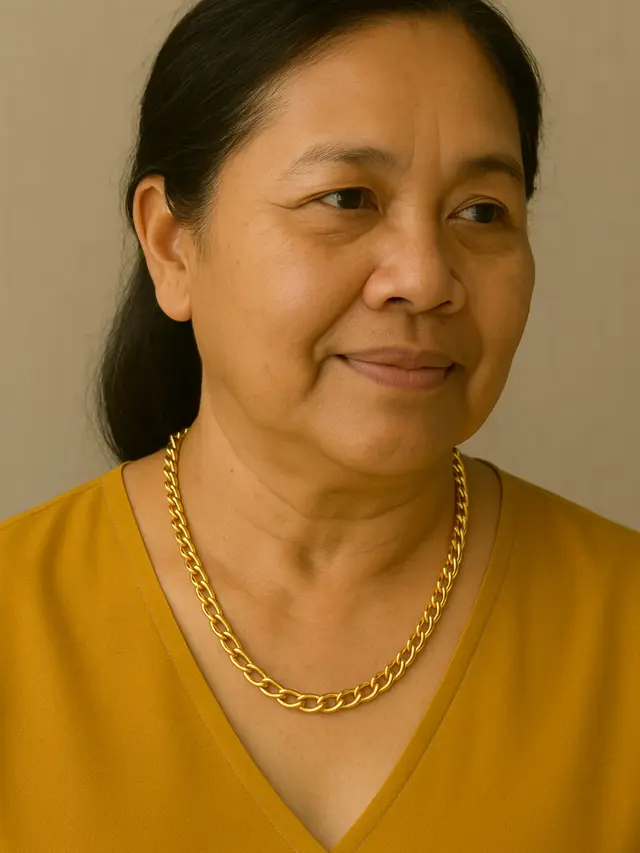 Model Kalung Emas untuk Ibu-Ibu Usia 50 Tahun