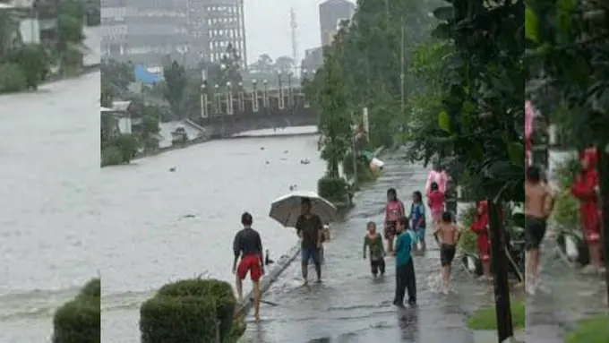 Gedung Terendam Air, Banjir Bangka Hentikan Aktivitas Perkantoran