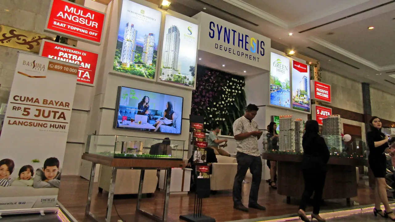 Booth Synthesis Development dalam REI Mandiri Property Expo 2018 yang digeliar di JCC pada 17 sampai 25 November 2018.