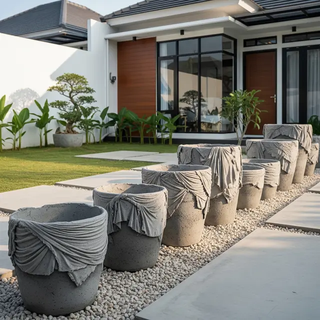 Cara Membuat Pot dari Kain Bekas dan Semen, Mudah dengan Bahan Sederhana