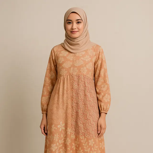 Referensi Gamis Batik Terbaru untuk Tampil Stylish/Ilustrasi Gambar AI