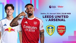 Live Streaming Liga Inggris 2025/26: Leeds United vs Arsenal, Tayang di Vidio.