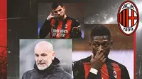AC Milan - Stefano Pioli, Theo Hernandez, Rafael Leao (Bola.com/Adreanus Titus)