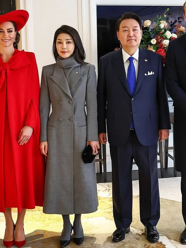 Adu Gaya Ibu Negara Korea Selatan Kim Keon Hee dengan Kate Middleton saat Berada di Inggris