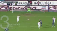 Video lima gol penalti terbaik di liga elit Eropa pada musim 2015-2016, salah satunya gol penalti Mauro Icardi striker Inter Milan.