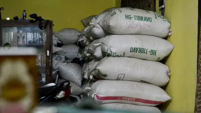 Simpanan padi para petani di desan sudah minim. (Foto: Liputan6.com/Muhamad Ridlo)