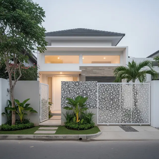 6 Ide Pagar Rumah Tanpa Pilar Besar, Tampilan Fasad Lebih Modern dan Lapang