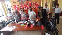 Polres Serang Kota Tembak Lima Pelaku Pecah Kaca. (Senin, 13/09/2021). (Liputan6.com/Yandhi Deslatama).