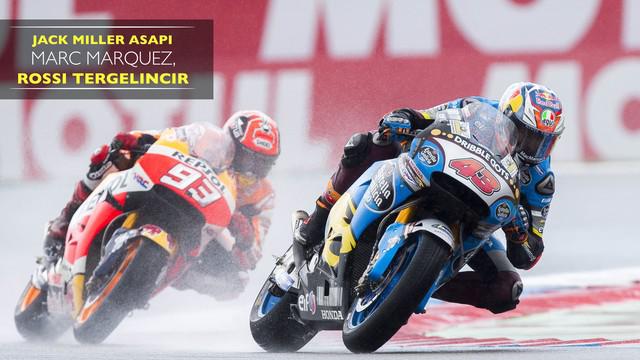 Jack Miller berhasil menjuarai MotoGP Assen, Belanda dengan mengalahkan Marc Marquez. Sementara Valentino Rossi gagal finis usai terjatuh.