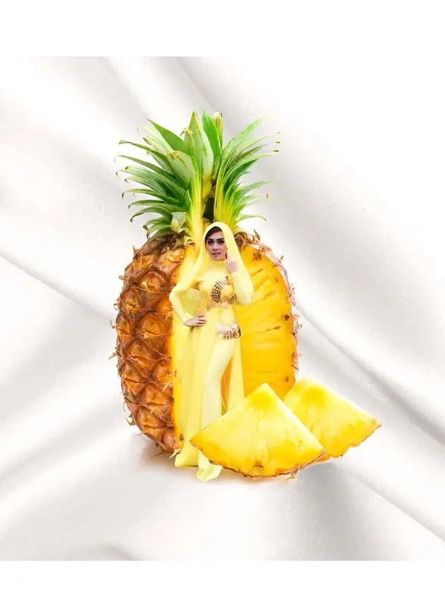 6 Editan Fashion Syahrini dengan Makanan Ini Bikin Tepuk Jidat