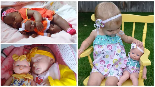 Potret Lucu Bayi Mirip Boneka