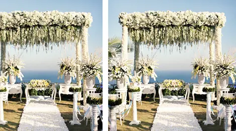 Dekorasi Altar Outdoor Di Gedung Resepsi Pernikahan Lifestyle Fimela Com