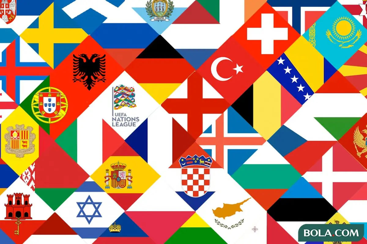 Ilustrasi Logo - Bendera Negara UEFA Nations League