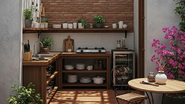 9 Model Dapur Terbuka 2x3 Meter Rumah Type 45 dengan Area Makan Ala Kafe Outdoor