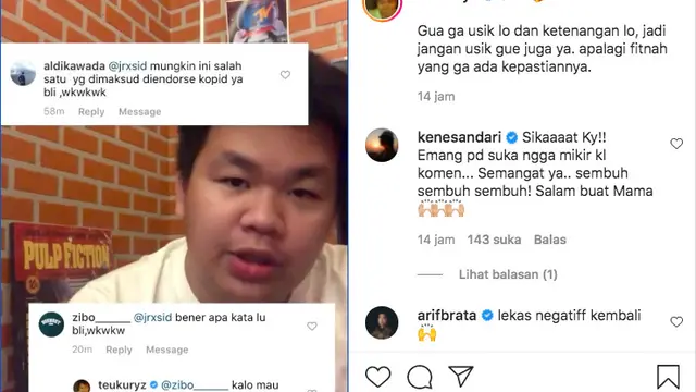 Umumkan Positif Covid-19, Teuku Ryzki Marah Dituding Endorse. (instagram.com/teukuryz)