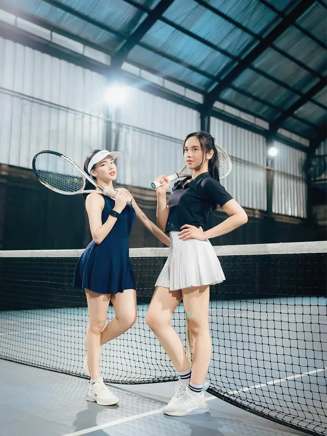 6 Potret Lyodra dan Randy Martin Main Tenis, Kompak Bareng Davina Karamoy