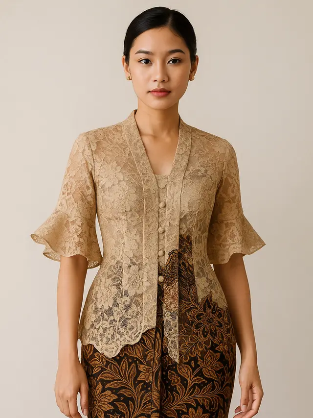 Model Batik Brokat Sambungan (Image by ChatGPT)