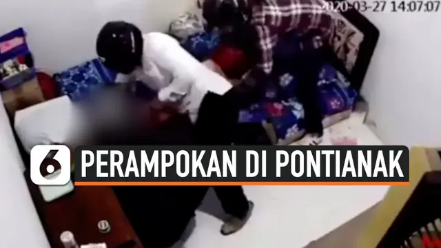 VIDEO: Terekam Kamera, Kawanan Perampok Sekap Wanita Tua di Kamar