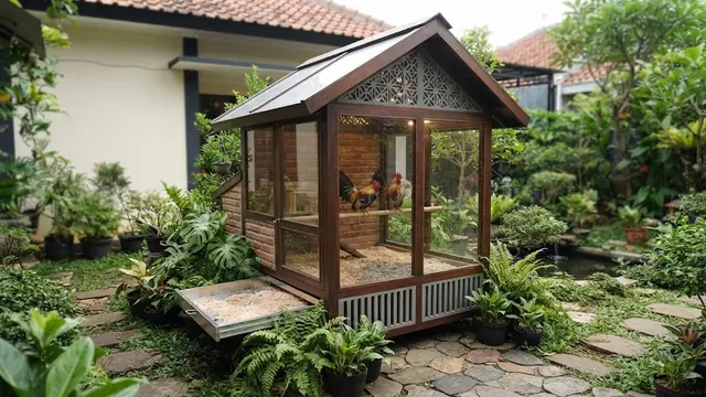 Cara Membuat Kandang Ayam Hias Terlihat Seperti Taman Mini