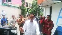 Presiden Jokowi usai pertemuan dengan elite KIH di Solo, Jawa Tengah (Liputan6.com/ Reza Kuncoro)