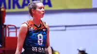 Pevoli asal Amerika Serikat, Lindsay Stalzer bergabung dengan tim putri Jakarta BNI 46 di Proliga 2019. (Bola.com/Aditya Wany)