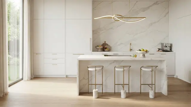 Kombinasi Backsplash dan Kabinet yang Bikin Dapur Minimalis Terlihat Mewah