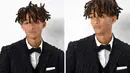 Foto kolase penyanyi-aktor AS Jaden Smith saat menghadiri CFDA Fashion Awards di Cipriani South Street di New York pada Senin, 7 November 2022. (AFP Photo/Andrea Renault)