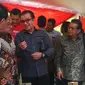 Tantowi Yahya dari Komisi I DPR RI tengah berdiskusi dengan AM Hendropriyono dan Irwan Hidayat mengenai permasalahan eceng gondok, Senin (19/12/2016)