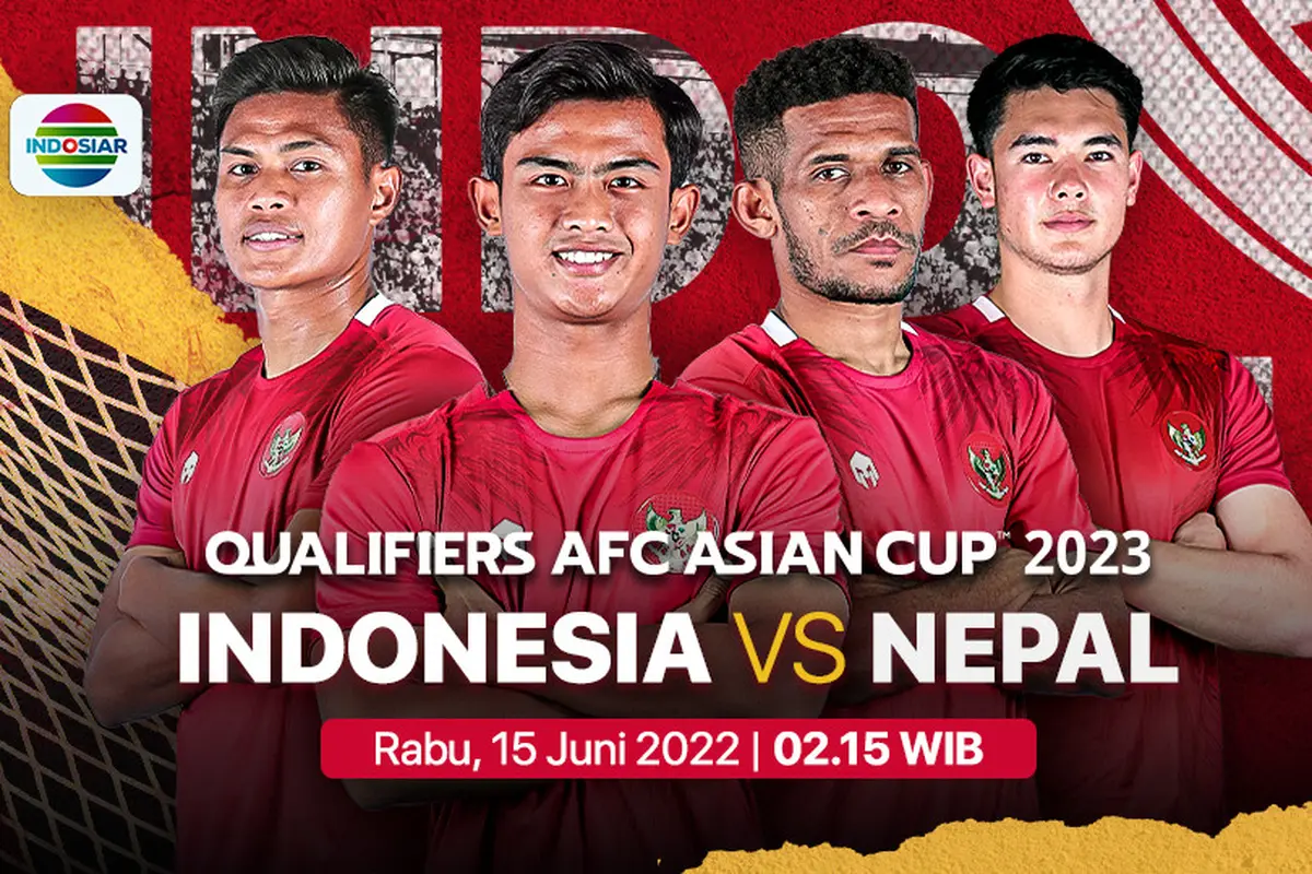 Jadwal & Live Streaming Piala Kualifikasi Asia 2023 Indonesia Vs Nepal Live Vidio 15 Juni