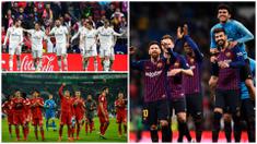 Barcelona dan sembilan klub ini memiliki label bintang lima pada game FIFA 19 dengan overall rating sekitar 86 hingga 83. Tanpa Manchester United, berikut deretan klub dengan bintang lima di game FIFA 19. (Kolase foto dari AFP)