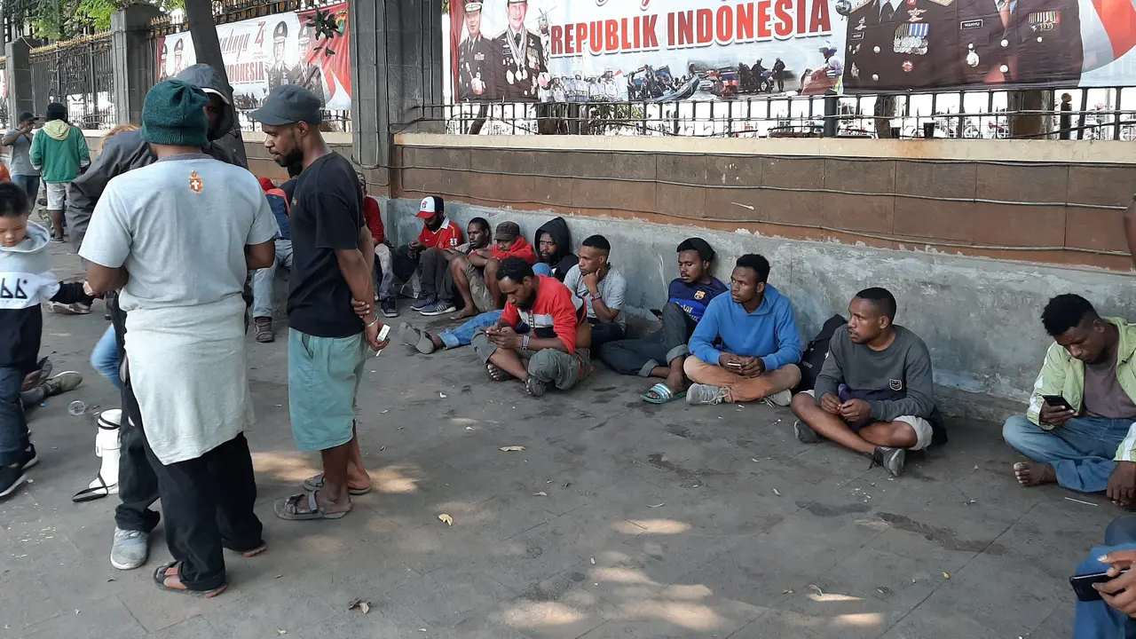 Demo Mahasiswa Papua di Polda Metro Jaya