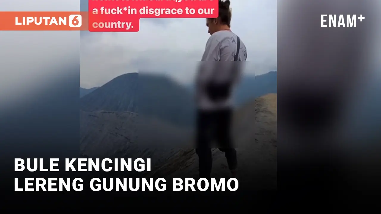 Bule Kencingi Lereng Gunung Bromo
