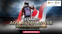 Selamat Meraih Medali Emas Aqsa Sutan Aswar (Bola.com/Adreanus Titus)