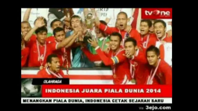 Korea Utara Jadi Finalis, Indonesia Juara Laga Sepakbola Dunia