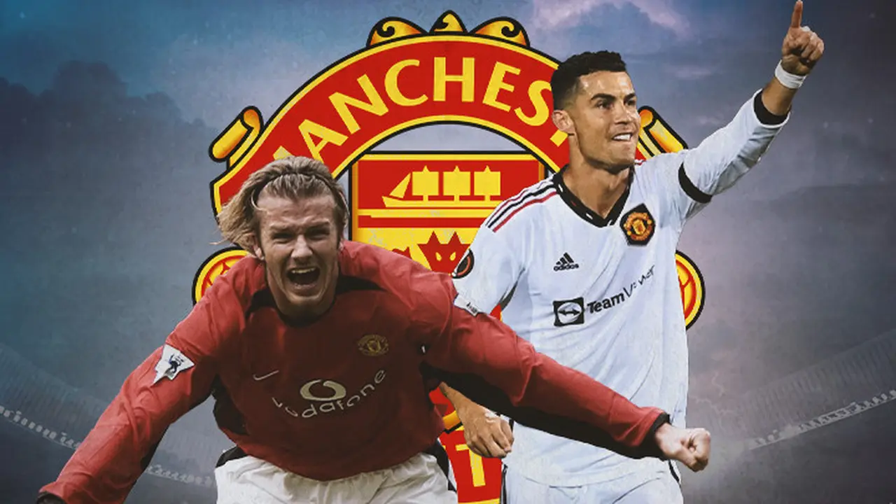 Ilustrasi - David Beckham, Cristiano Ronaldo Nuansa Manchester United