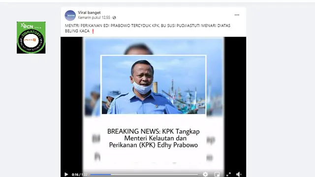 Cek Fakta Liputan6.com menelusuri klaim Menteri Edhy Prabowo Terciduk KPK, Susi Pudjiastuti menari di atas pecahan beling