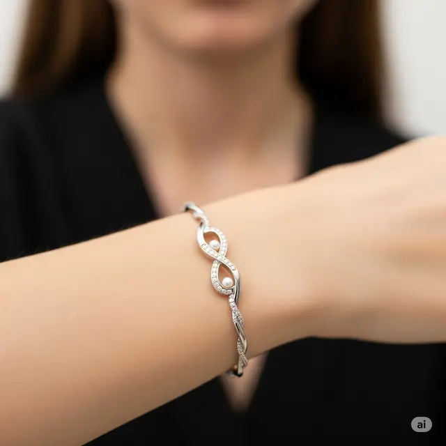 Model Gelang Emas Putih yang Lagi Trend. Foto: Gemini
