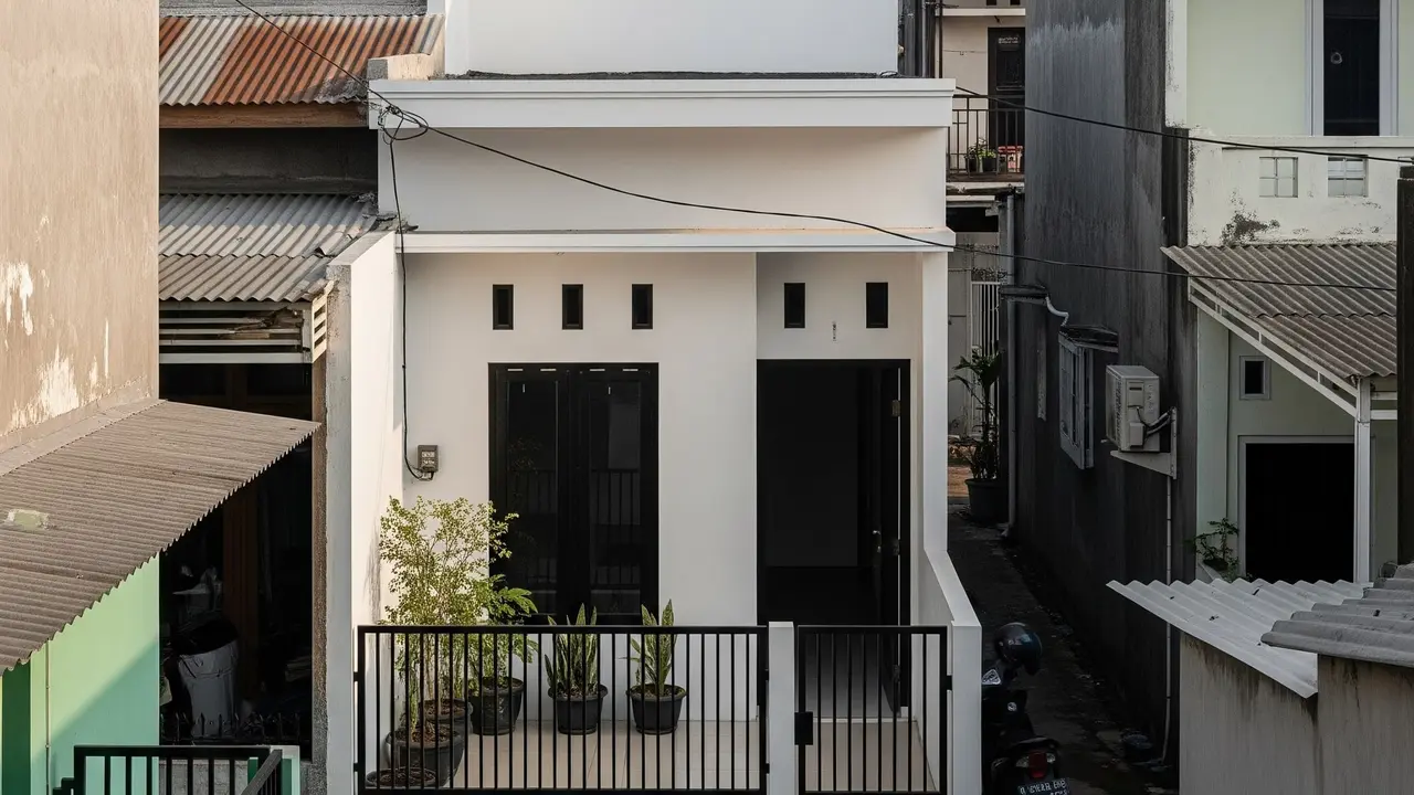 Inspirasi Rumah Sederhana di Gang Sempit Tanpa Pekarangan Budget Minim