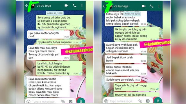 Memberikan keluhan kepada driver dengan alasan yang tak masuk akal atau pun ngotot juga tidak manusiawi.