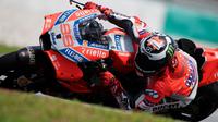 Penampilan Jorge Lorenzo pada tes pramusim MotoGP 2018 di Sirkuit Sepang, Minggu (28/1/2018). (Twitter/Jorge Lorenzo)