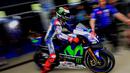 Pebalap Movistar Yamaha, Jorge Lorenzo, mencatat waktu 1 menit 38,858 detik pada sesi kualifikasi MotoGP Jerez di Sirkuit Jerez, Spanyol, Sabtu (23/4/2016). (AFP/Cristina Quicler)