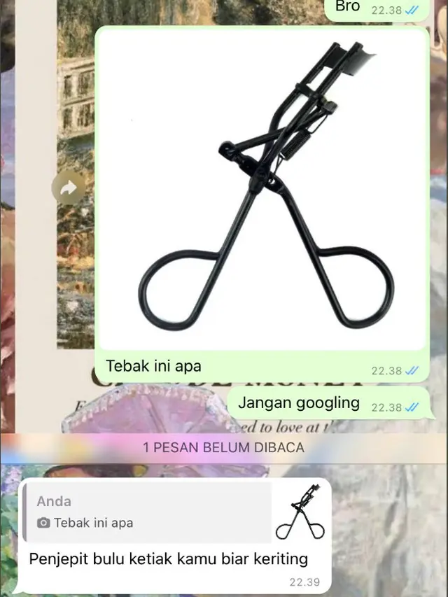 6 Chat Jawaban Cowok Ketika Ditanya Soal Penjepit Bulu Mata Ini Kocak