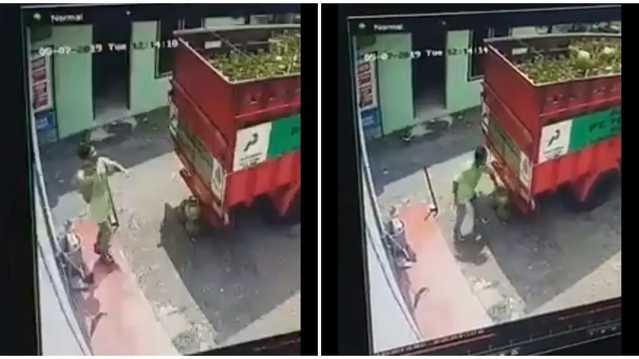 Pemuda Ini Lempar Tabung Gas Ke Truk, Malah Berakhir Tak Terduga