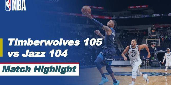 VIDEO: Highlight NBA, Minnesota Timberwolves Kalahkan Utah Jazz dengan Skor Tipis 105-104