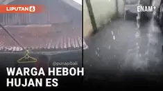 WARGA TABANAN BALI HEBOH FENOMENA HUJAN ES
