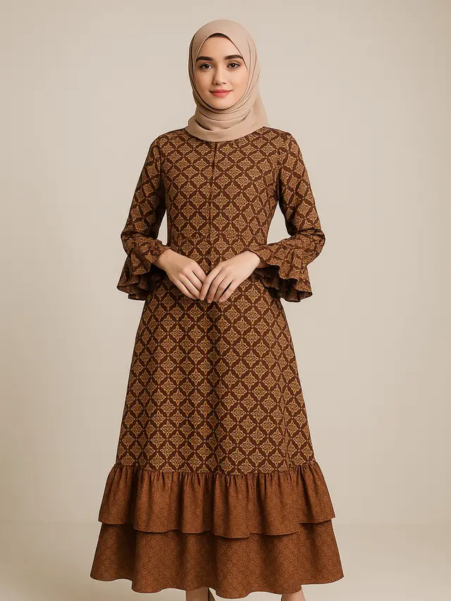 Model Gamis Batik Kawung 2025