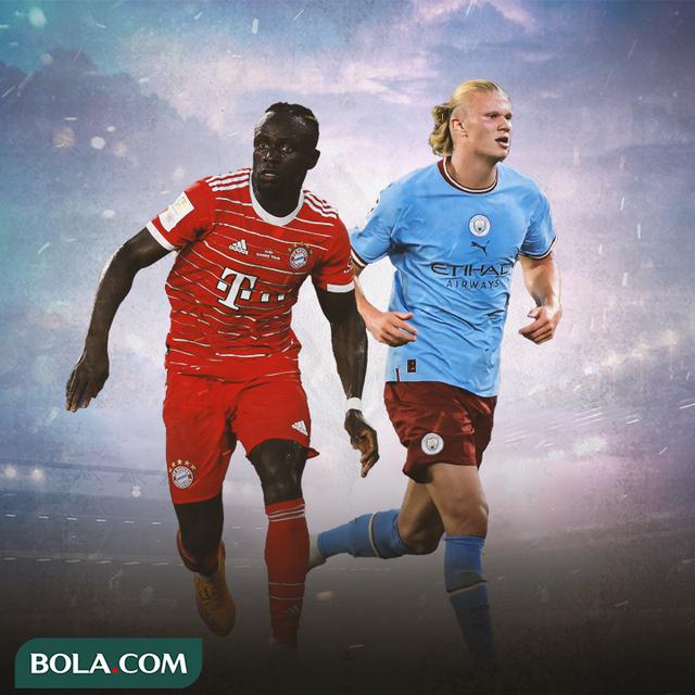 Ilustrasi - Erling Haaland dan Sadio Mane