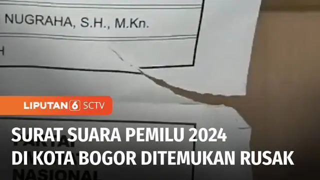 KPU Kota Bogor, Jawa Barat, mendapati ribuan surat suara rusak. KPU Kota Bogor juga telah meminta surat suara yang rusak diganti oleh KPU Pusat.