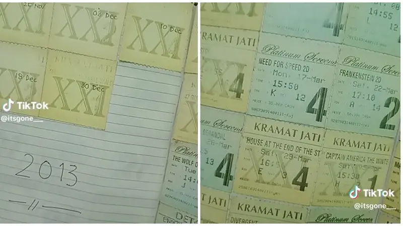 Hargai Momen Bareng Pacar, Pria Ini Koleksi Tiket Nonton Bioskop Selama Pacaran